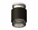 Ambrella XS7511102 Комплект накладного светильника с композитным хрусталем SBK/MCH/BK