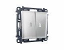 Ambrella MA404035 Комплект механизма 2-клавишного проходного выключателя с подсветкой 5600K