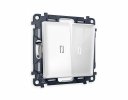 Ambrella MA104035 Комплект механизма 2-клавишного проходного выключателя с подсветкой 5600K