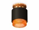 Ambrella XS7511122 Комплект накладного светильника с композитным хрусталем SBK/PYG/CF