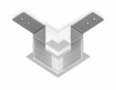 Ambrella GL1039 Коннектор угловой для встраиваемого шинопровода под ГКЛ 12,6мм Magnetic 220V WH