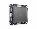 Ambrella MA652030 Комплект механизма 1-клавишного проходного выключателя с подсветкой 3200K