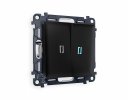 Ambrella MA804040 Комплект механизма 2-клавишного проходного выключателя с подсветкой 10000K