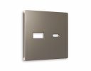 Ambrella AP6410 Лицевая панель ALFA (Темная бронза матовый) для розетки 2USB