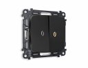 Ambrella MO804030 Комплект механизма 2-клавишного проходного выключателя с подсветкой 3200K