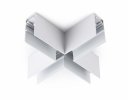 Ambrella GL3375 Коннектор X-образный для накладного шинопровода Magnetic GL3375 WH белый 170*170*53.7