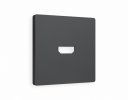 Ambrella AP9140 Лицевая панель ALFA (Графит Мягкое касание) для HDMI розетки