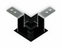 Ambrella GL1040 Коннектор угловой для встраиваемого шинопровода под ГКЛ 12,6мм Magnetic 220V BK