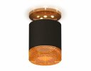 Ambrella XS7402103 Комплект накладного светильника с композитным хрусталем SBK/PYG/CF