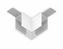 Ambrella GL1031 Коннектор угловой для накладного шинопровода Magnetic 220V WH
