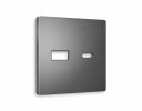 Ambrella AP6610 Лицевая панель ALFA (Антрацит серый) для розетки 2USB