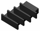 Ambrella GP8320 Заглушка BK черный 15.5*6 для накладного алюминиевого профиля