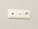 Ambrella MA333030 Комплект механизма TV розетки проходной ALFA