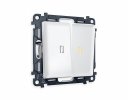 Ambrella MA124030 Комплект механизма 2-клавишного проходного выключателя с подсветкой 3200K