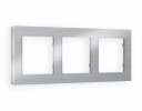 Ambrella AF550103 Рамка ALFA Platos (Серебро Металл шлифованный) 3-ая