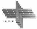 Ambrella GP8057 Соединитель X 100*100*1.55 для алюминиевого профиля "Profile System"