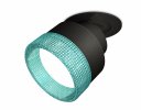 Ambrella XM8102543 Комплект встраиваемого поворотного светильника с композитным хрусталем SBK/BL