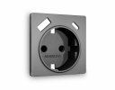 Ambrella AP6600 Лицевая панель ALFA (Антрацит серый) для электрической розетки