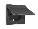 Ambrella AP9080 Лицевая панель ALFA (Графит Мягкое касание) для электрической розетки