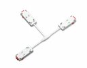 Ambrella GL1113 Коннектор питания T-образный для шинопровода Magnetic 220V WH