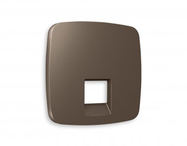 Фотография товара 'Ambrella OP6420 Лицевая панель OMEGA (Темная бронза матовый) для компьютерной/телефонной розетки'