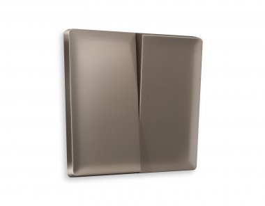 Фотография товара 'Ambrella AP6330 Лицевая панель ALFA (Темная бронза матовый) для 2-клавишных выключателей'