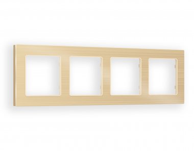 Фотография товара 'Ambrella AF550304 Рамка ALFA Platos (Шампань Металл шлифованный) 4-ая'