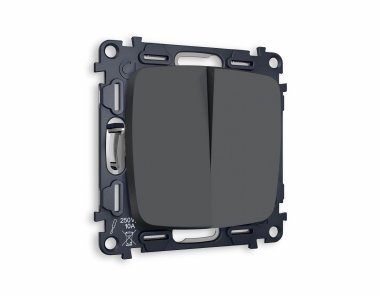 Фотография товара 'Ambrella MO903010 Комплект механизма 2-клавишного выключателя OMEGA'