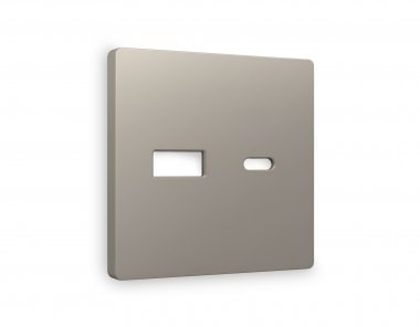 Фотография товара 'Ambrella AP3710 Лицевая панель ALFA (Серо-бежевый матовый) для розетки 2USB'