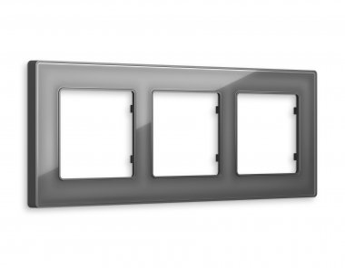 Фотография товара 'Ambrella AF580653 Рамка ALFA Arctic (Антрацит серый Стекло органическое) 3-ая'