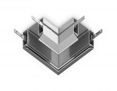 Фотография товара 'Ambrella GL1043 Коннектор угловой для корпуса в натяжной потолок Magnetic 220V 100*100*61 BK'