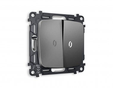 Фотография товара 'Ambrella MO654015 Комплект механизма 2-клавишного выключателя с подсветкой 5600K'