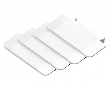 Фотография товара 'Ambrella GP8140 Заглушка WH белый 30.6*6 для встраиваемого алюминиевого профиля'