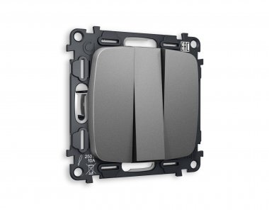 Фотография товара 'Ambrella MO655010 Комплект механизма 3-клавишного выключателя OMEGA'