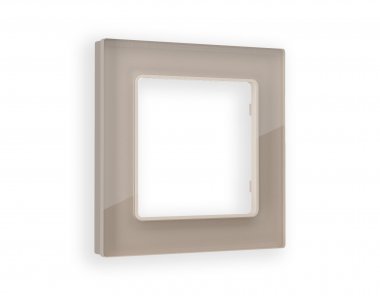 Фотография товара 'Ambrella AF380601 Рамка ALFA Platos (Серо-бежевый Стекло закаленное натуральное) 1-ая'