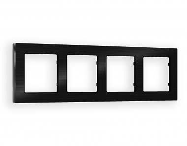 Фотография товара 'Ambrella AF550504 Рамка ALFA Platos (Черный Металл шлифованный) 4-ая'