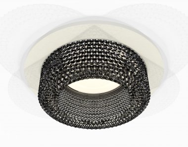 Фотография товара 'Ambrella XC7621021 Комплект встраиваемого светильника SWH/BK'