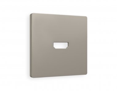 Фотография товара 'Ambrella AP3740 Лицевая панель ALFA (Серо-бежевый матовый) для HDMI розетки'