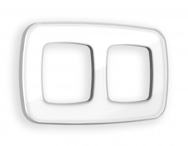 Фотография товара 'Ambrella OF640132 Рамка OMEGA Coint (Белый Стекло органическое/Серебро) 2-ая'