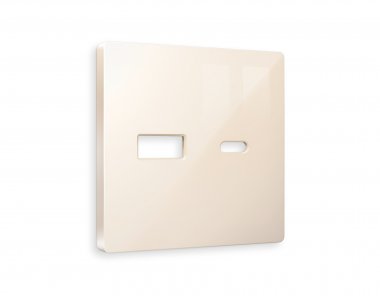 Фотография товара 'Ambrella AP3110 Лицевая панель ALFA (Бежевый глянец) для розетки 2USB'