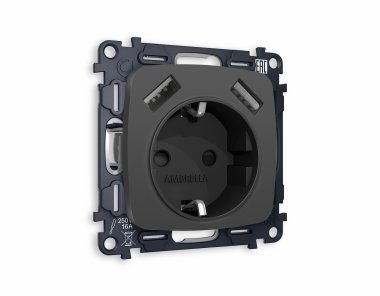 Фотография товара 'Ambrella MO909010 Комплект механизма электрической розетки OMEGA'