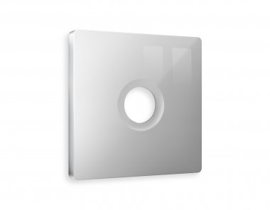 Фотография товара 'Ambrella AP4130 Лицевая панель ALFA (Серебро глянец) для TV розетки'