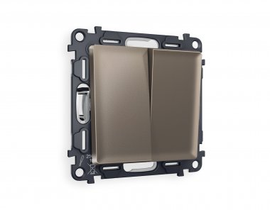 Фотография товара 'Ambrella MA633020 Комплект механизма 2-клавишного проходного выключателя ALFA'