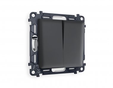 Фотография товара 'Ambrella MA903020 Комплект механизма 2-клавишного проходного выключателя ALFA'