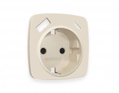 Фотография товара 'Ambrella OP3300 Лицевая панель OMEGA (Бежевый матовый) для электрической розетки'