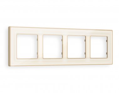 Фотография товара 'Ambrella AF580344 Рамка ALFA Arctic (Бежевый Стекло органическое/Шампань) 4-ая'