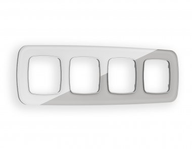 Фотография товара 'Ambrella OF320404 Рамка OMEGA Radian (Серебро Стекло органическое) 4-ая'