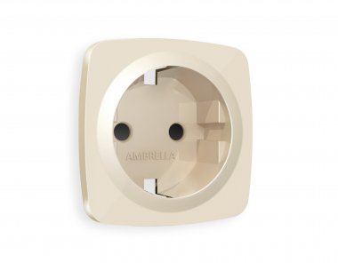Фотография товара 'Ambrella OP3070 Лицевая панель OMEGA (Бежевый глянец) для электрической розетки'
