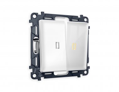 Фотография товара 'Ambrella MA104030 Комплект механизма 2-клавишного проходного выключателя с подсветкой 3200K'