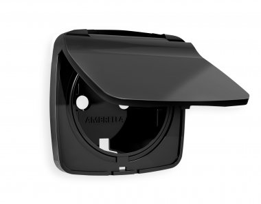 Фотография товара 'Ambrella OP8080 Лицевая панель OMEGA (Черный матовый) для электрической розетки'